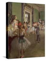 The Dancing Class, circa 1873-76-Edgar Degas-Stretched Canvas