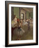 The Dancing Class, circa 1873-76-Edgar Degas-Framed Giclee Print