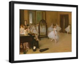 The Dancing Class-Edgar Degas-Framed Art Print