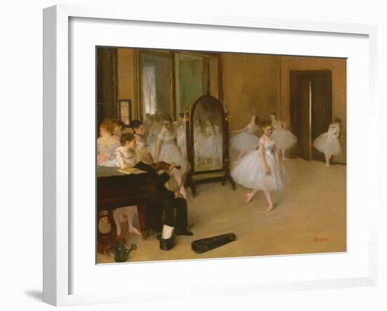 The Dancing Class-Edgar Degas-Framed Art Print