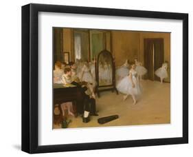 The Dancing Class-Edgar Degas-Framed Art Print