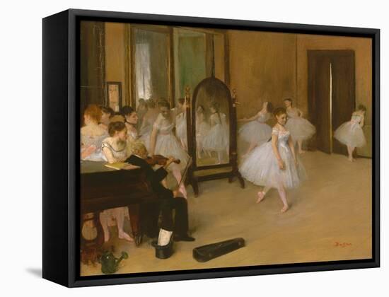 The Dancing Class-Edgar Degas-Framed Stretched Canvas