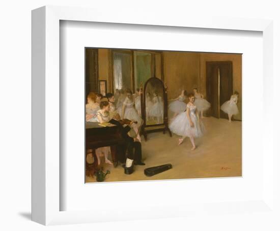 The Dancing Class-Edgar Degas-Framed Art Print