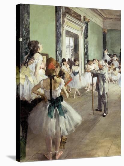 The Dancing Class-Edgar Degas-Stretched Canvas