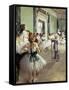 The Dancing Class-Edgar Degas-Framed Stretched Canvas