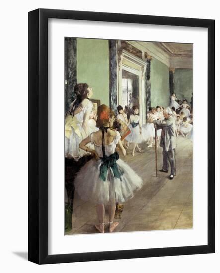 The Dancing Class-Edgar Degas-Framed Art Print