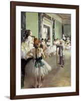 The Dancing Class-Edgar Degas-Framed Art Print