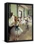 The Dancing Class-Edgar Degas-Framed Stretched Canvas