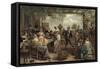 The Dancing Couple, 1663-Jan Havicksz. Steen-Framed Stretched Canvas
