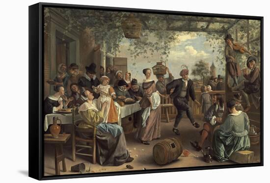 The Dancing Couple, 1663-Jan Havicksz. Steen-Framed Stretched Canvas