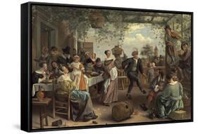 The Dancing Couple, 1663-Jan Havicksz. Steen-Framed Stretched Canvas