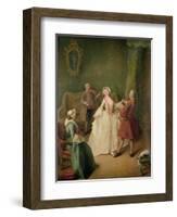 The Dancing Lesson-Pietro Longhi-Framed Giclee Print