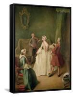 The Dancing Lesson-Pietro Longhi-Framed Stretched Canvas