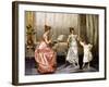 The Dancing Lesson-Vittorio Reggianini-Framed Giclee Print