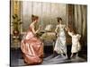 The Dancing Lesson-Vittorio Reggianini-Stretched Canvas