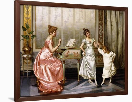 The Dancing Lesson-Vittorio Reggianini-Framed Giclee Print