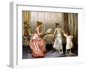 The Dancing Lesson-Vittorio Reggianini-Framed Giclee Print