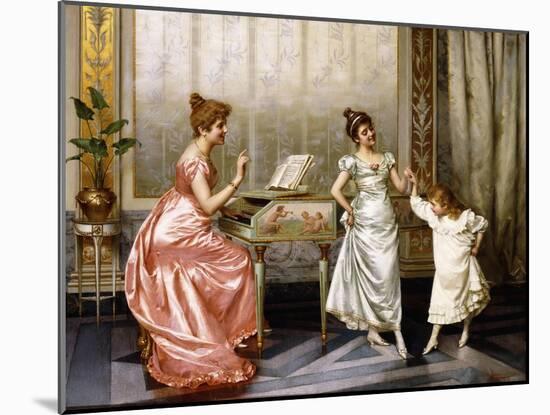 The Dancing Lesson-Vittorio Reggianini-Mounted Giclee Print