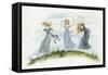'The dancing of the felspar fairies' by Kate Greenaway-Kate Greenaway-Framed Stretched Canvas