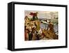 The Danes Sailing Up the English Channel, C877 Ad-Herbert A Bone-Framed Stretched Canvas