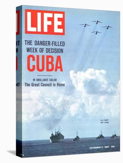 The Danger Filled Week of Decision: Cuba, US Navy Ships and Planes Off Cuba, November 2, 1962-Robert W. Kelley-Stretched Canvas