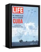 The Danger Filled Week of Decision: Cuba, US Navy Ships and Planes Off Cuba, November 2, 1962-Robert W. Kelley-Framed Stretched Canvas