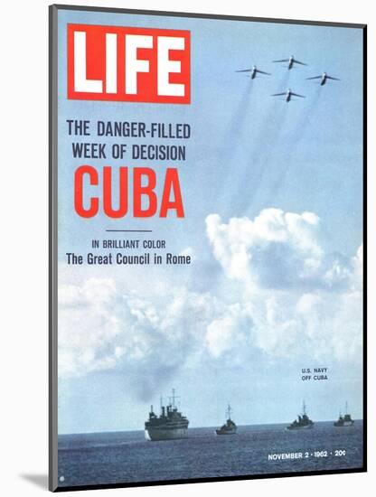 The Danger Filled Week of Decision: Cuba, US Navy Ships and Planes Off Cuba, November 2, 1962-Robert W. Kelley-Mounted Photographic Print