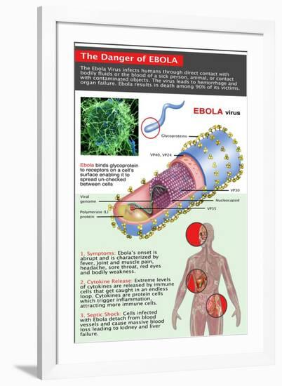 The Danger of Ebola, Illustration-Gwen Shockey-Framed Giclee Print