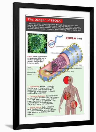The Danger of Ebola, Illustration-Gwen Shockey-Framed Giclee Print