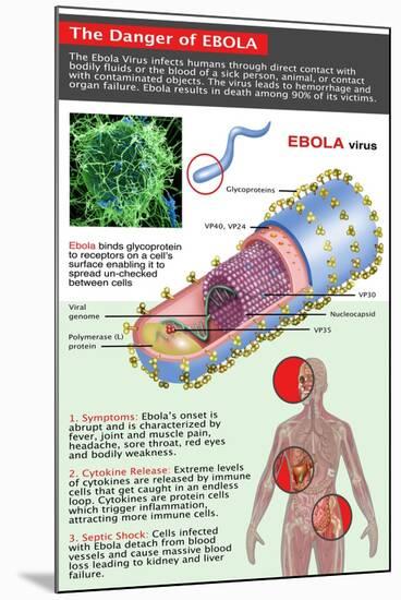 The Danger of Ebola, Illustration-Gwen Shockey-Mounted Giclee Print