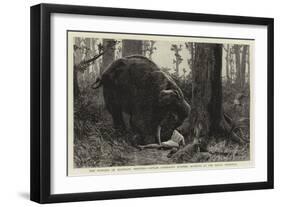 The Dangers of Elephant Shooting, Captain Paterson's Hunting Accident in the Malay Peninsula-null-Framed Giclee Print