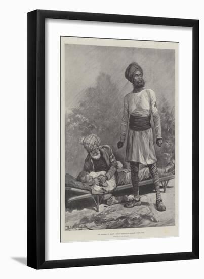 The Dangers of Mercy, Indian Ambulance-Bearers under Fire-Richard Caton Woodville II-Framed Giclee Print