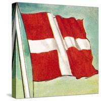 The Danish Flag-English School-Stretched Canvas