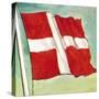 The Danish Flag-English School-Stretched Canvas