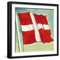 The Danish Flag-English School-Framed Giclee Print