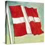 The Danish Flag-English School-Stretched Canvas