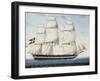 The Danish Frigate Norge, 1798-null-Framed Giclee Print
