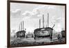 The Danish Prison-Ships Dronning Maria and Waldemar at Copenhagen, 1848-1849-null-Framed Giclee Print