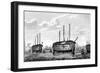 The Danish Prison-Ships Dronning Maria and Waldemar at Copenhagen, 1848-1849-null-Framed Giclee Print