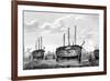 The Danish Prison-Ships Dronning Maria and Waldemar at Copenhagen, 1848-1849-null-Framed Giclee Print