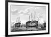 The Danish Prison-Ships Dronning Maria and Waldemar at Copenhagen, 1848-1849-null-Framed Giclee Print