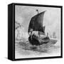 The Danish Ship Called the Raven, Viking Ship, Pre-800 AD-null-Framed Stretched Canvas