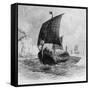 The Danish Ship Called the Raven, Viking Ship, Pre-800 AD-null-Framed Stretched Canvas