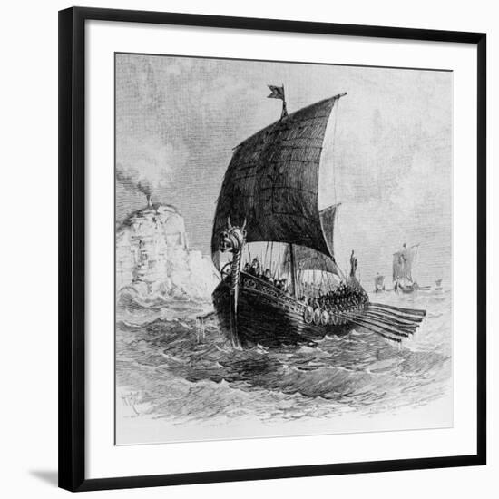 The Danish Ship Called the Raven, Viking Ship, Pre-800 AD-null-Framed Photographic Print