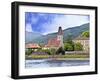 The Danube River and the Village of Weissenkirchen, Wachau Lower Austria-Miva Stock-Framed Premium Photographic Print