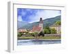 The Danube River and the Village of Weissenkirchen, Wachau Lower Austria-Miva Stock-Framed Premium Photographic Print