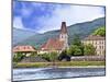 The Danube River and the Village of Weissenkirchen, Wachau Lower Austria-Miva Stock-Mounted Premium Photographic Print