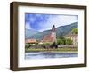 The Danube River and the Village of Weissenkirchen, Wachau Lower Austria-Miva Stock-Framed Photographic Print