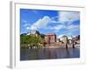 The Danube River Flows in Front of Veste Oberhaus Castle, Passau, Germany-Miva Stock-Framed Photographic Print