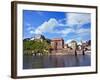 The Danube River Flows in Front of Veste Oberhaus Castle, Passau, Germany-Miva Stock-Framed Photographic Print